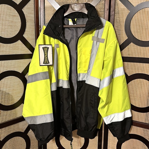 NWT Occunomix Value Black Bottom Bomber Jacket size 2x with removable liner - Picture 2 of 15